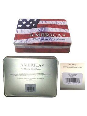 America The Making Of A Nation Tin With 12 Illustrated Note Cards 2010 History